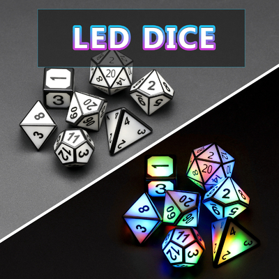 Ultra Uzun Bekleme LED Yeniden Şarj Edilebilir Dice Set Dragon And Dungeon