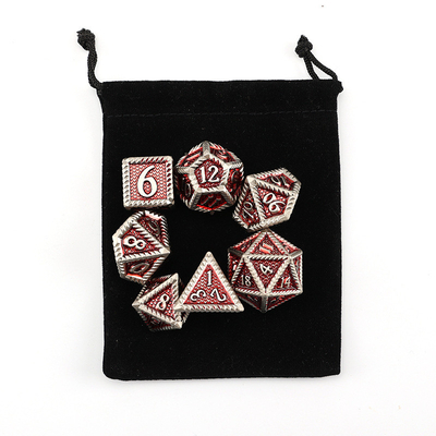 DND metal zarı, Ejderha ve Zindan çokgen RPG zarı, 7 masaüstü oyunu ejderha ölçeği zarı
