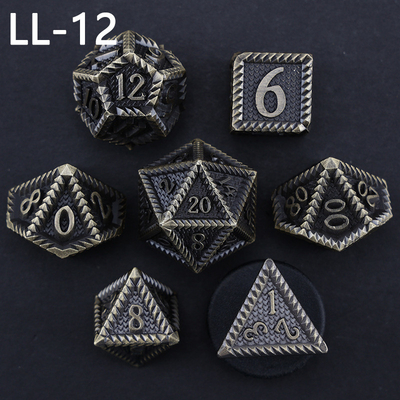DND metal zarı, Ejderha ve Zindan çokgen RPG zarı, 7 masaüstü oyunu ejderha ölçeği zarı
