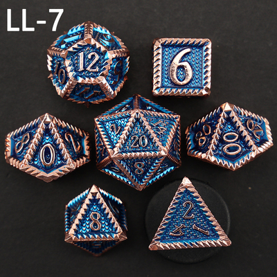 DND metal zarı, Ejderha ve Zindan çokgen RPG zarı, 7 masaüstü oyunu ejderha ölçeği zarı