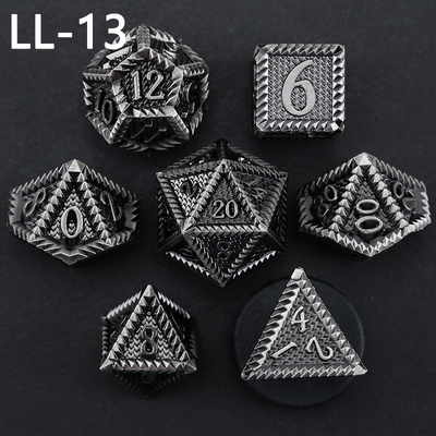 DND metal zarı, Ejderha ve Zindan çokgen RPG zarı, 7 masaüstü oyunu ejderha ölçeği zarı