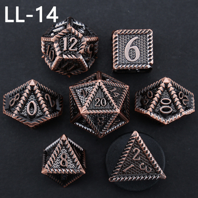 DND metal zarı, Ejderha ve Zindan çokgen RPG zarı, 7 masaüstü oyunu ejderha ölçeği zarı