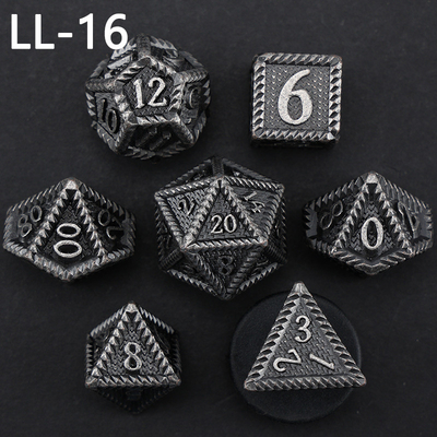 DND metal zarı, Ejderha ve Zindan çokgen RPG zarı, 7 masaüstü oyunu ejderha ölçeği zarı