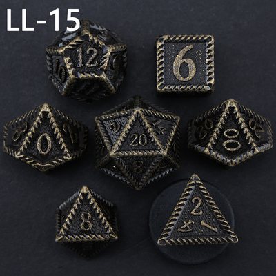 DND metal zarı, Ejderha ve Zindan çokgen RPG zarı, 7 masaüstü oyunu ejderha ölçeği zarı