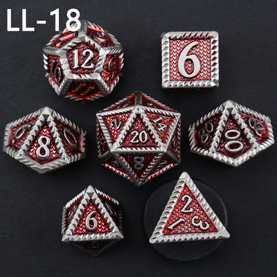 DND metal zarı, Ejderha ve Zindan çokgen RPG zarı, 7 masaüstü oyunu ejderha ölçeği zarı