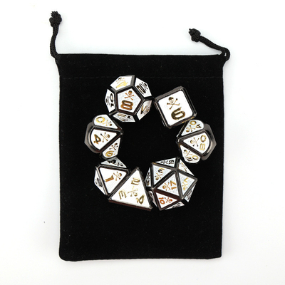 7 Skeleton Dice, Çoklu Yüzlü Dijital Renkli DND Tahta Oyunu, Ejderha ve Zindan
