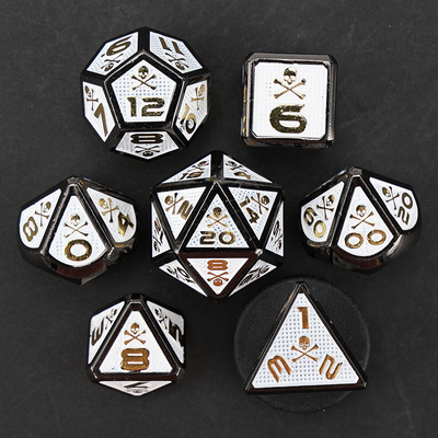 7 Skeleton Dice, Çoklu Yüzlü Dijital Renkli DND Tahta Oyunu, Ejderha ve Zindan