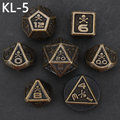 7 Skeleton Dice, Çoklu Yüzlü Dijital Renkli DND Tahta Oyunu, Ejderha ve Zindan