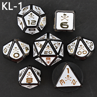 7 Skeleton Dice, Çoklu Yüzlü Dijital Renkli DND Tahta Oyunu, Ejderha ve Zindan