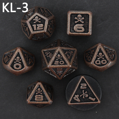 7 Skeleton Dice, Çoklu Yüzlü Dijital Renkli DND Tahta Oyunu, Ejderha ve Zindan