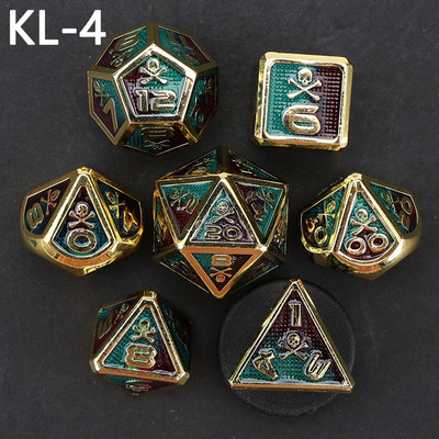 7 Skeleton Dice, Çoklu Yüzlü Dijital Renkli DND Tahta Oyunu, Ejderha ve Zindan