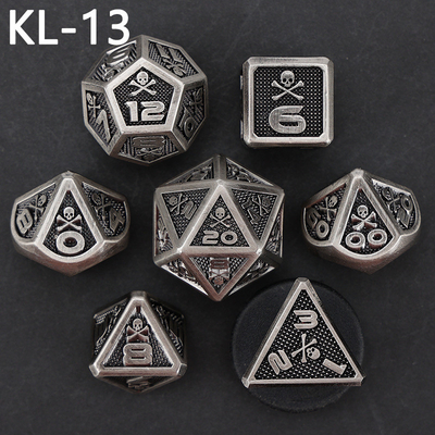 7 Skeleton Dice, Çoklu Yüzlü Dijital Renkli DND Tahta Oyunu, Ejderha ve Zindan