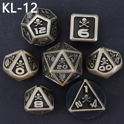 7 Skeleton Dice, Çoklu Yüzlü Dijital Renkli DND Tahta Oyunu, Ejderha ve Zindan