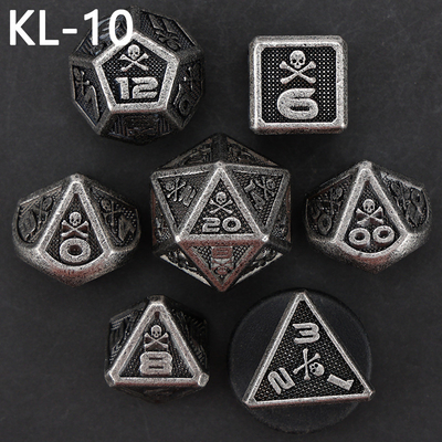 7 Skeleton Dice, Çoklu Yüzlü Dijital Renkli DND Tahta Oyunu, Ejderha ve Zindan