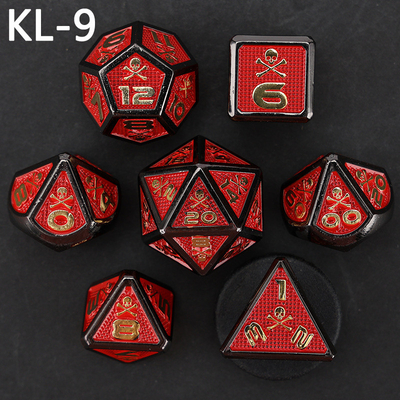 7 Skeleton Dice, Çoklu Yüzlü Dijital Renkli DND Tahta Oyunu, Ejderha ve Zindan