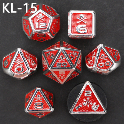 7 Skeleton Dice, Çoklu Yüzlü Dijital Renkli DND Tahta Oyunu, Ejderha ve Zindan