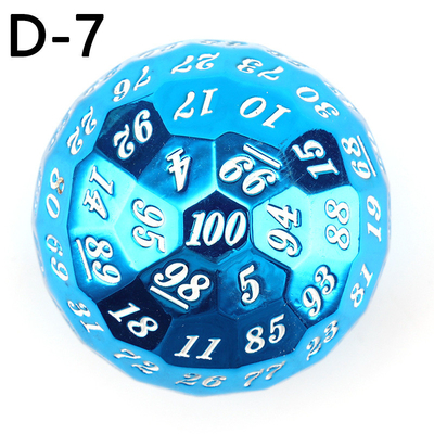 Renkli Katı 100D Metal Dice Set Dungeon ve Dragon DND # RPG # COC