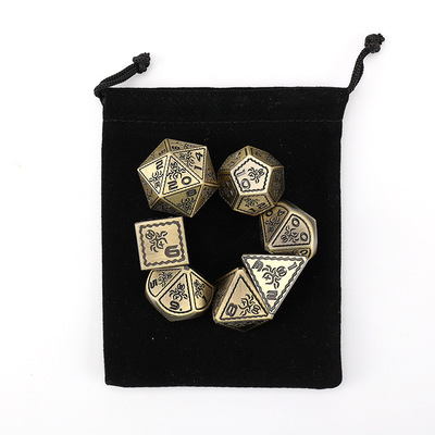 Elektropolatlı Vintage Renkli Ahtapot Metal Dnd Dice Set Ejderha ve Ejderha Satranç Tahta Oyunu Dice
