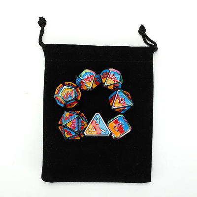 Özel metal ve plastik zar D20 oyunu D &amp; D çokgen DND zar seti RPG zar