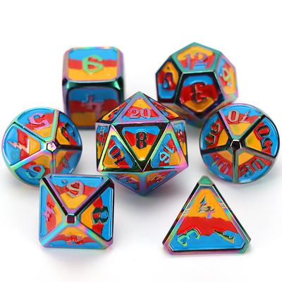 Özel metal ve plastik zar D20 oyunu D &amp; D çokgen DND zar seti RPG zar