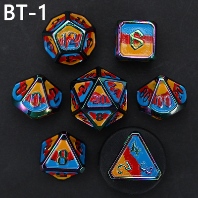 Özel metal ve plastik zar D20 oyunu D &amp; D çokgen DND zar seti RPG zar