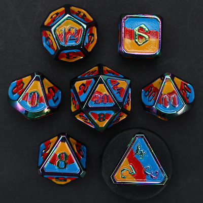Özel metal ve plastik zar D20 oyunu D &amp; D çokgen DND zar seti RPG zar