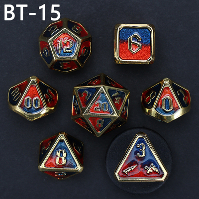 Özel metal ve plastik zar D20 oyunu D &amp; D çokgen DND zar seti RPG zar