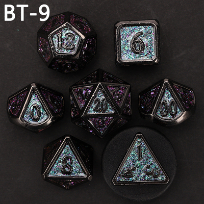 Özel metal ve plastik zar D20 oyunu D &amp; D çokgen DND zar seti RPG zar