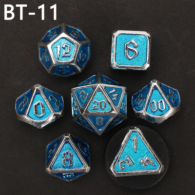 Özel metal ve plastik zar D20 oyunu D &amp; D çokgen DND zar seti RPG zar