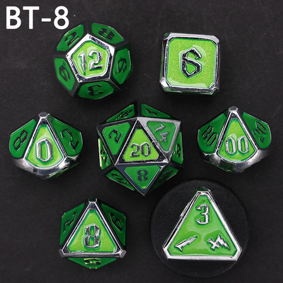 Özel metal ve plastik zar D20 oyunu D &amp; D çokgen DND zar seti RPG zar