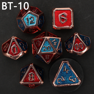 Özel metal ve plastik zar D20 oyunu D &amp; D çokgen DND zar seti RPG zar