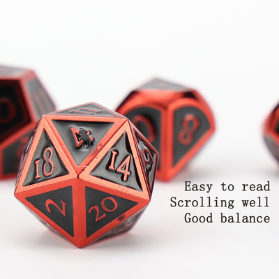 Özel metal katı zar D20 oyunu D &amp; D çokgen DND zar seti RPG zar