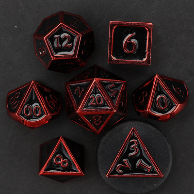 Özel metal katı zar D20 oyunu D &amp; D çokgen DND zar seti RPG zar