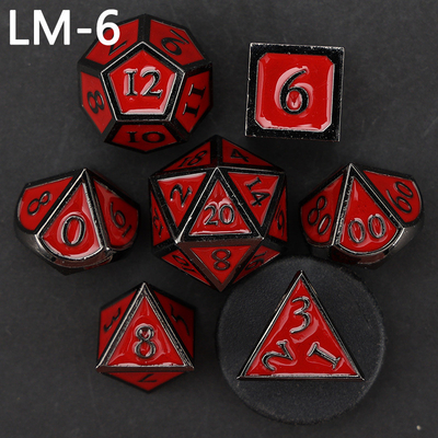 Özel metal katı zar D20 oyunu D &amp; D çokgen DND zar seti RPG zar
