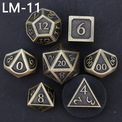 Özel metal katı zar D20 oyunu D &amp; D çokgen DND zar seti RPG zar