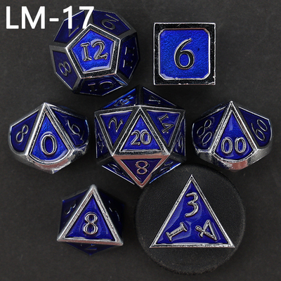 Özel metal katı zar D20 oyunu D &amp; D çokgen DND zar seti RPG zar