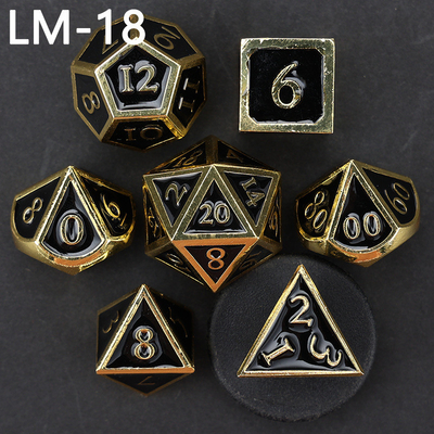 Özel metal katı zar D20 oyunu D &amp; D çokgen DND zar seti RPG zar