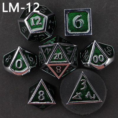 Özel metal katı zar D20 oyunu D &amp; D çokgen DND zar seti RPG zar