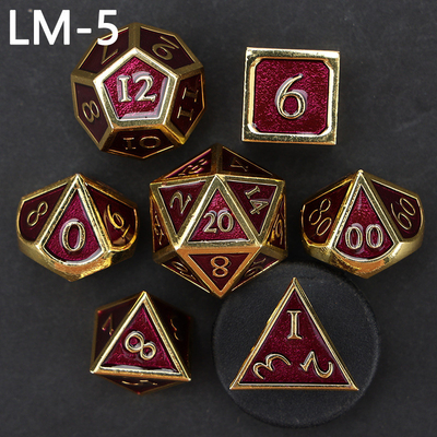 Özel metal katı zar D20 oyunu D &amp; D çokgen DND zar seti RPG zar