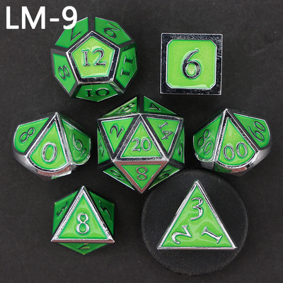Özel metal katı zar D20 oyunu D &amp; D çokgen DND zar seti RPG zar