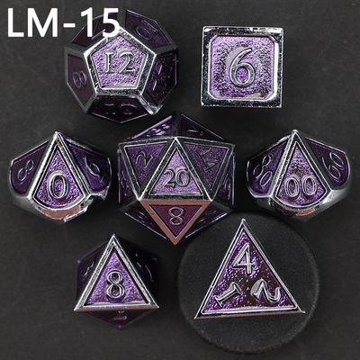 Özel metal katı zar D20 oyunu D &amp; D çokgen DND zar seti RPG zar