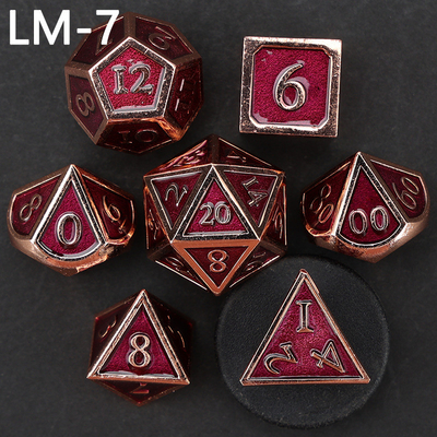 Özel metal katı zar D20 oyunu D &amp; D çokgen DND zar seti RPG zar