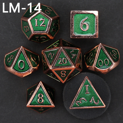 Özel metal katı zar D20 oyunu D &amp; D çokgen DND zar seti RPG zar