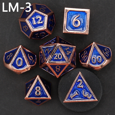 Özel metal katı zar D20 oyunu D &amp; D çokgen DND zar seti RPG zar