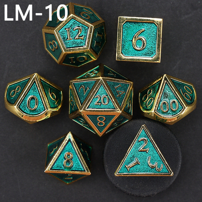 Özel metal katı zar D20 oyunu D &amp; D çokgen DND zar seti RPG zar