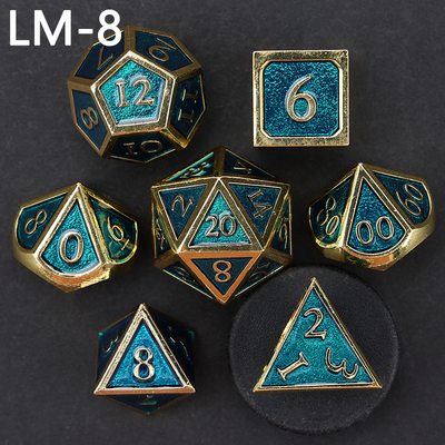 Özel metal katı zar D20 oyunu D &amp; D çokgen DND zar seti RPG zar