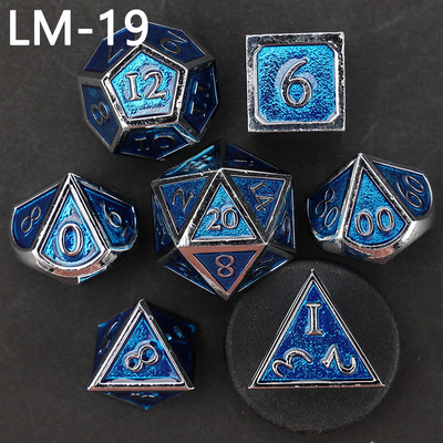 Özel metal katı zar D20 oyunu D &amp; D çokgen DND zar seti RPG zar