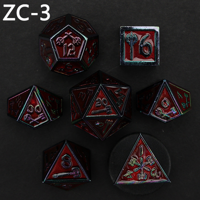Özelleştirilebilir çokgen zar kümesi rol oynama zar oyunu RPG Zindan ve Ejderha zar kümesi masa oyunu