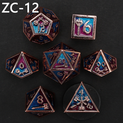Özelleştirilebilir çokgen zar kümesi rol oynama zar oyunu RPG Zindan ve Ejderha zar kümesi masa oyunu