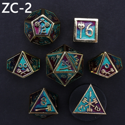 Özelleştirilebilir çokgen zar kümesi rol oynama zar oyunu RPG Zindan ve Ejderha zar kümesi masa oyunu